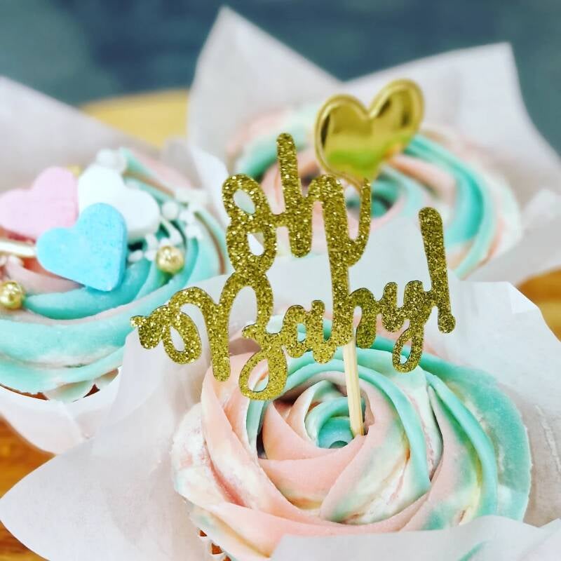 Cupcake - Oh Baby (genderneutraal) (prijs per stuk, bestellen vanaf 6 stuks)