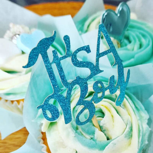 Cupcake - It's a Boy (prijs per stuk, bestellen vanaf 6 stuks)