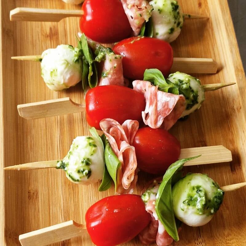 Mini Caprese stick — Vegan