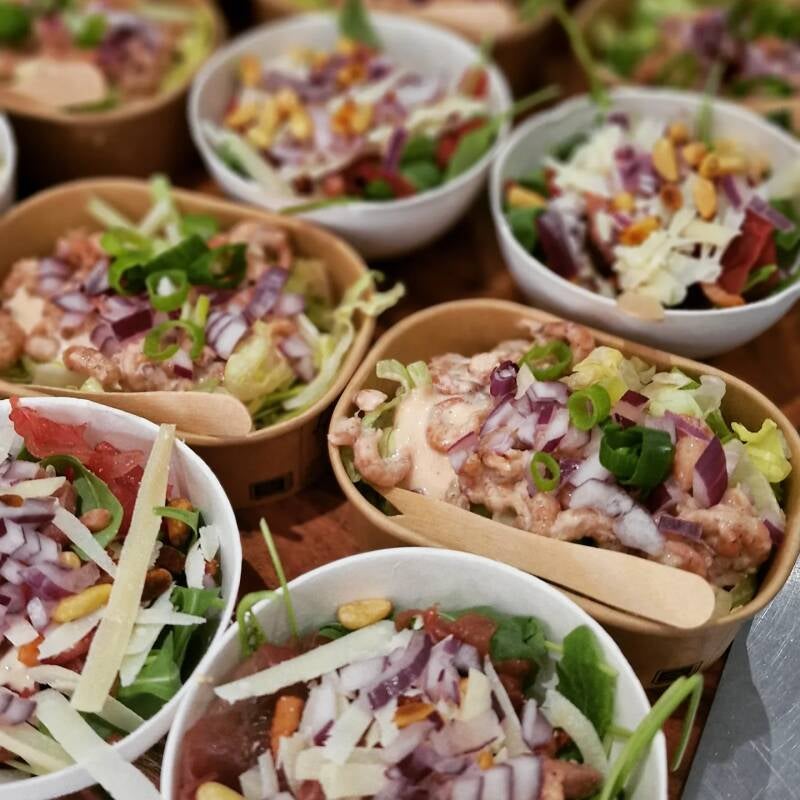 Garnalen cocktail (ijsbergsla en wiskeycocktail)