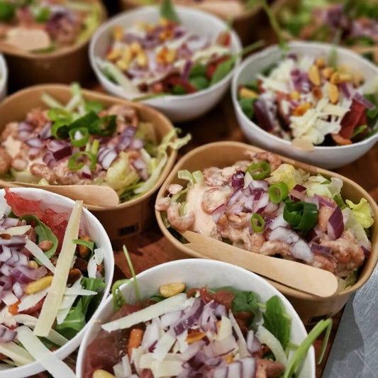 Garnalen cocktail (ijsbergsla en wiskeycocktail)