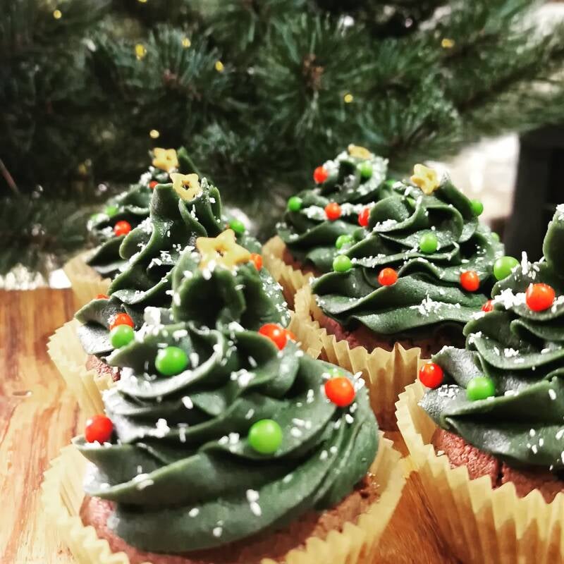 Cupcake - Christmas tree / Kerstboom (te bestellen vanaf 6 stuks)