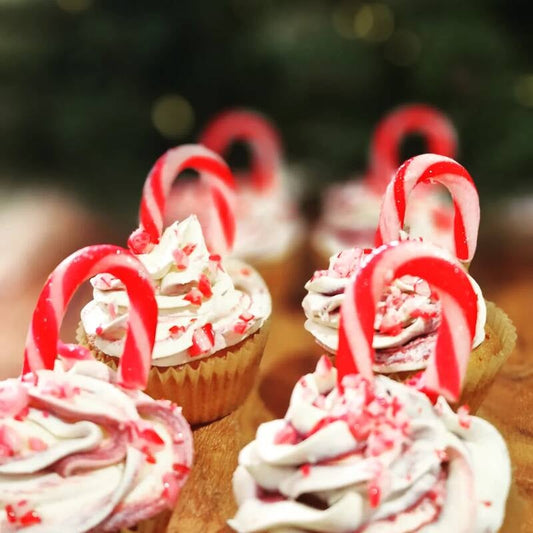 Cupcake - Christmas Candystick (te bestellen vanaf 6 stuks)