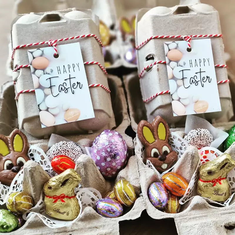 Pasen - Gevulde eierdoos 6- egg pack. Vanaf 10 stuks.