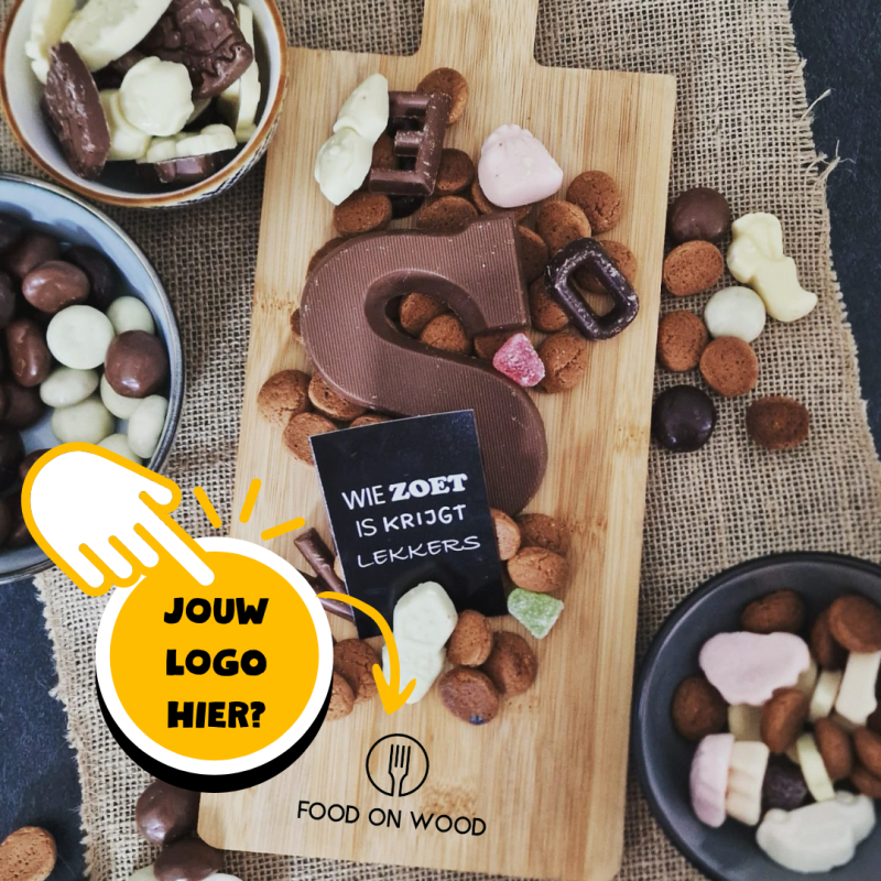 Borrelplank I met bedrijfslogo I Sinterklaas (vanaf 20 stuks)